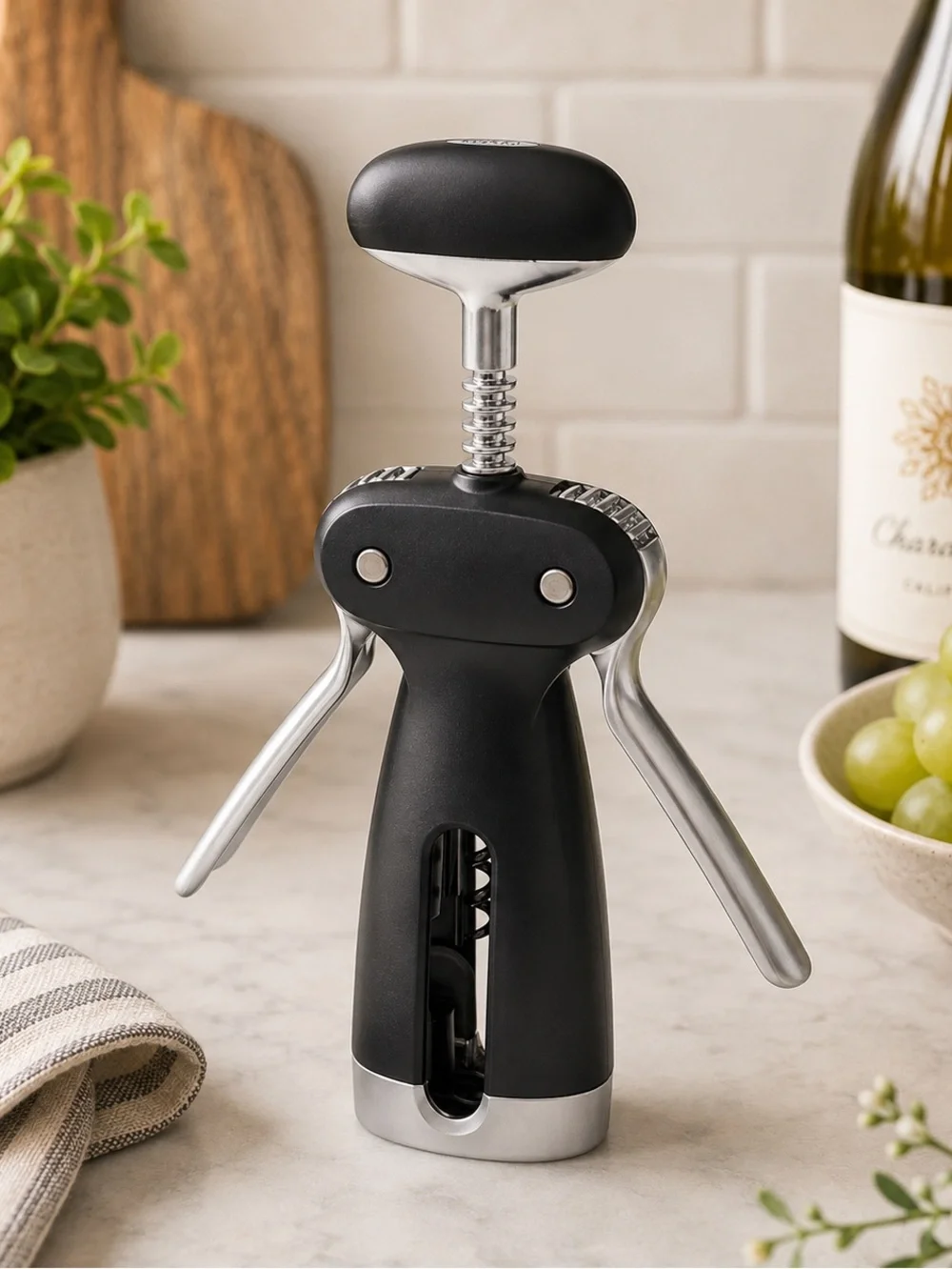 OXO Steel Winged Corkscrew with Removable Foil Cutter | New & Unopened